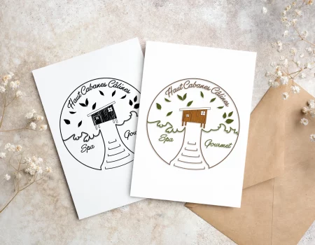 Logo Design Haut cabanes Câlines